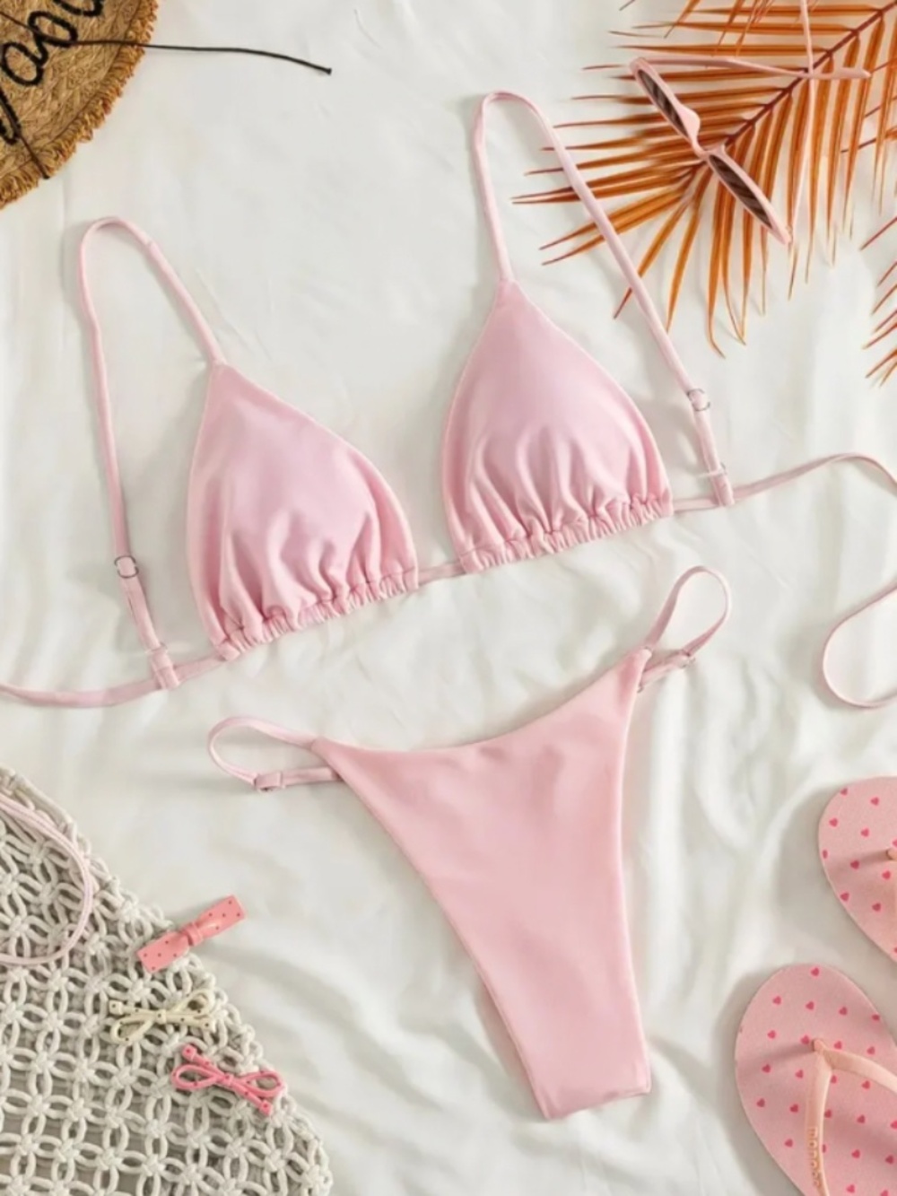 Light Pink Triangle Bikini Set